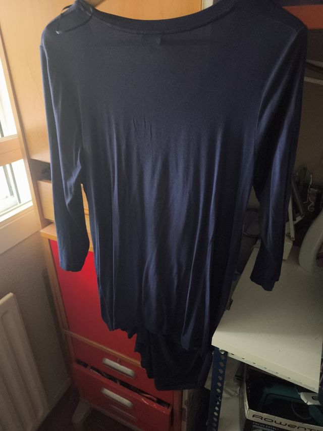 Camiseta Adolfo Domínguez manga 3/4 azul - M. 