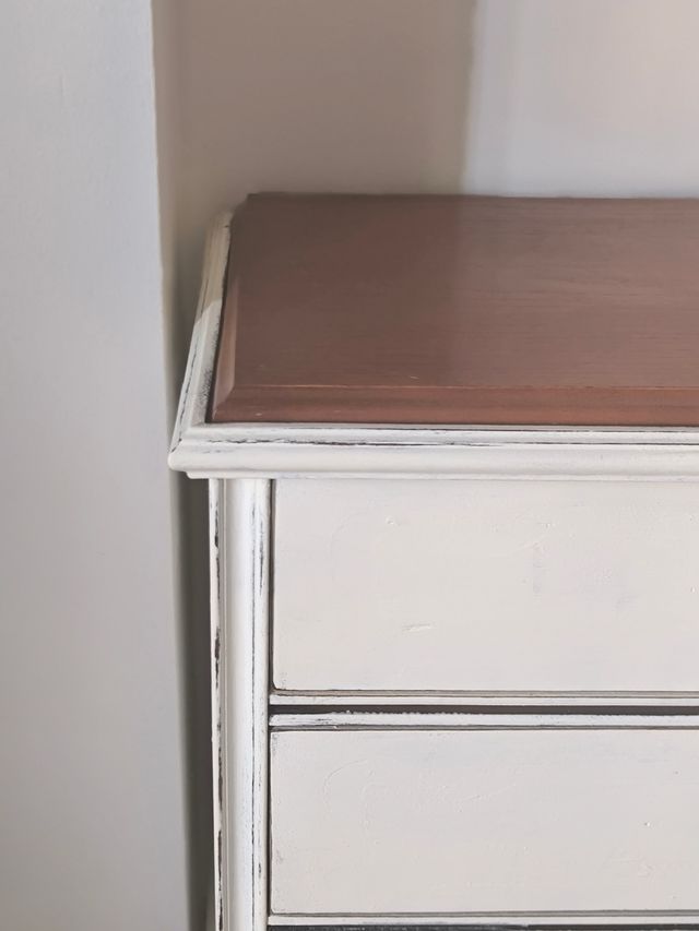 Mesita noche 3 cajones blanco