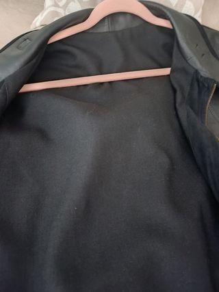 Chaleco piel negro M-L. Medidas foto