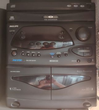 Minicadena Philips FW372C - 3CD, 2 casete