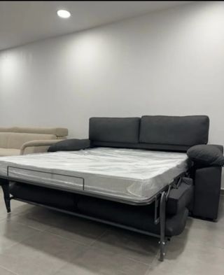 Sofá cama gris - 2 plazas