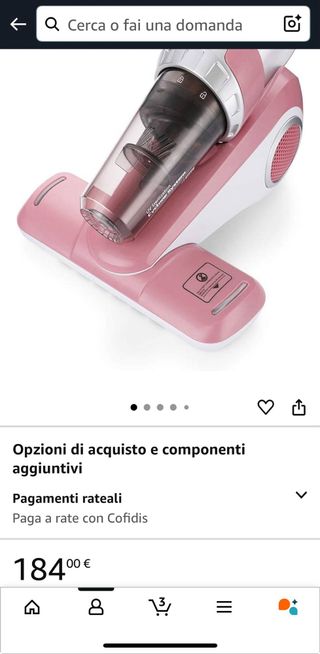 Aspirapolvere portatile rosa