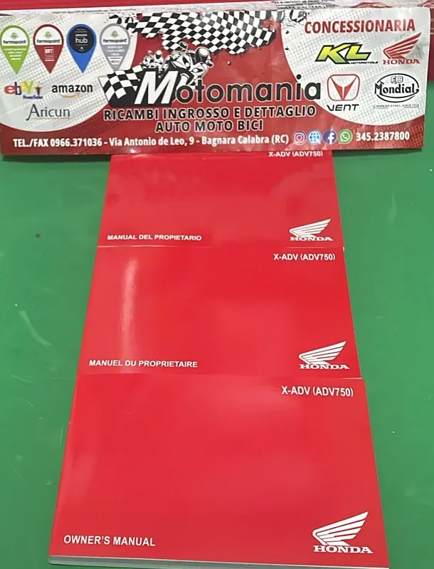 manuale d'istruzioni per honda xadv 750 cc