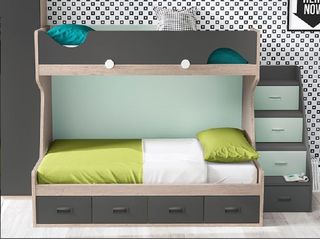 LITERA CON CAMA DE MATRIMONIO F211
