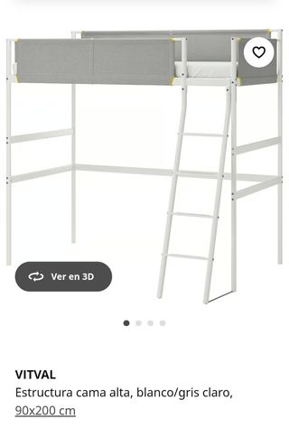 Cama alta VITVAL 90x200cm