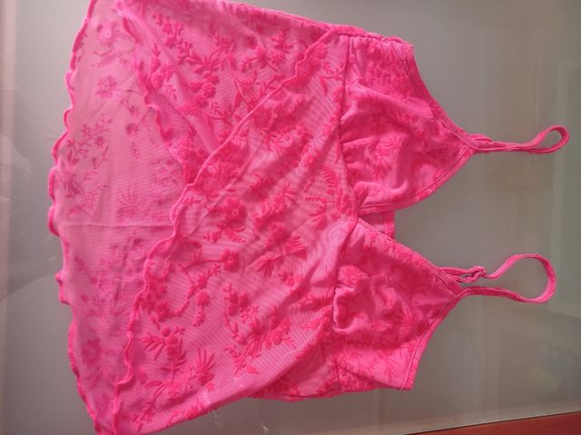 Top rosa transparente