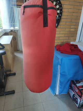 Saco boxeo rojo - Entrenamiento y 2 pares de guant