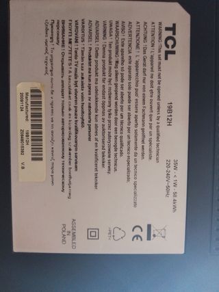 TV TCL 19" - Para reparar o piezas