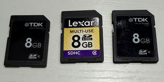 3 SDHC 8GB: Lexar & TDK
