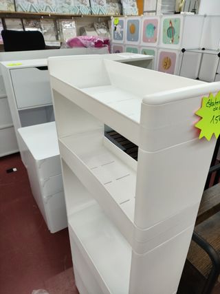 Estantería blanca de cocina - 3 niveles