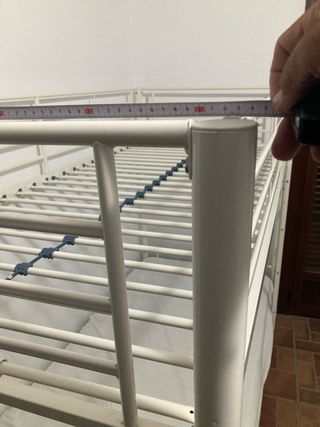 Litera blanca metalica - 2 camas