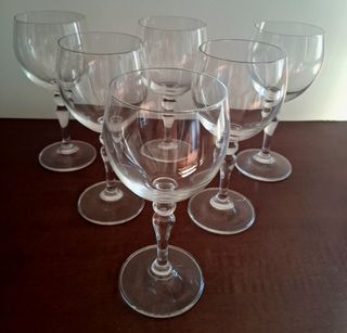 6 Calici Vetro Vintage Anni '70