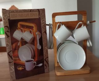 Set tazzine caffè espresso legno