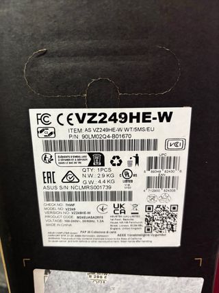 Monitor Full HD ASUS VZ249 da 23,8"