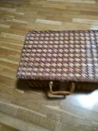 Cesta picnic mimbre marrón