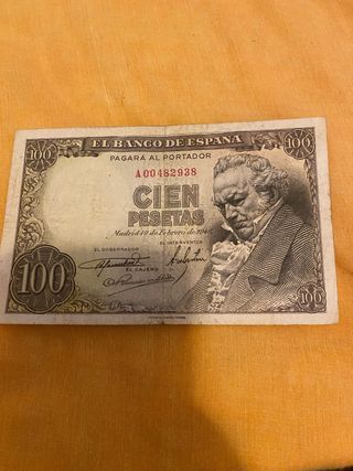 Billete 100 Pesetas 1946 - Goya