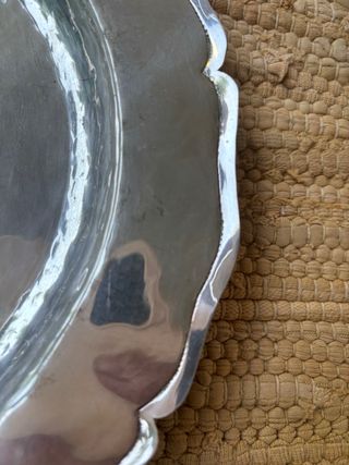 Bandeja plateada Vintage 
25cm