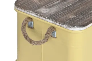 3 cassapanche vintage in metallo e legno