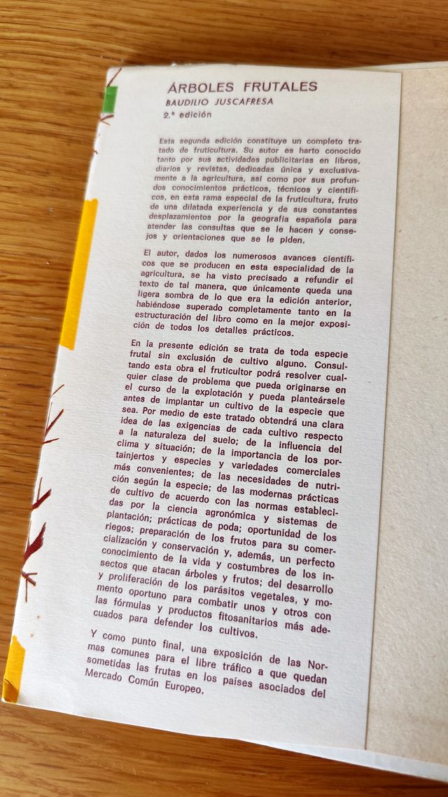 Árboles frutales, cultivo y explotación comercial