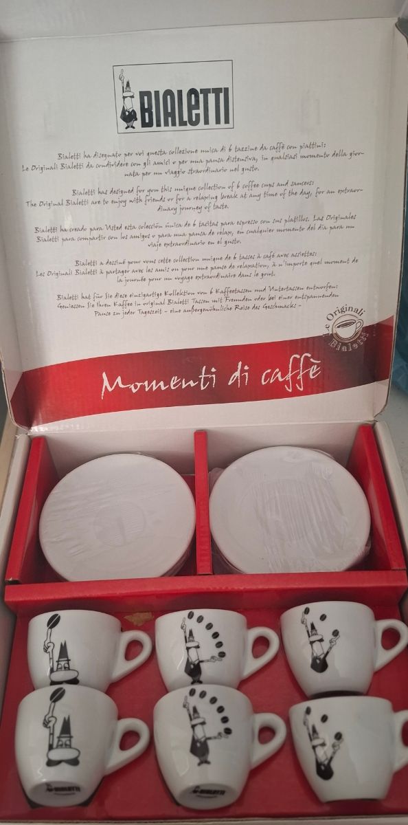 6 Tazas Espresso Bialetti