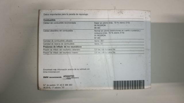 Manual del propietario BMW R1200GS