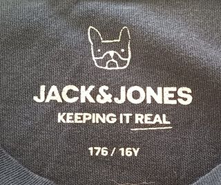 Camiseta Jack & Jones azul marino - Talla M.
