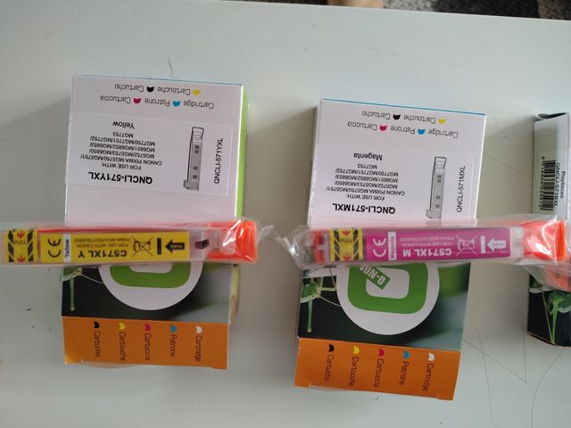 Cartuchos570/571 compatibles para impresora Canon.