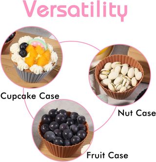 8 Moldes de Silicona para Magdalenas XL 9,2 cm