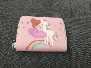 Monedero infantil unicornio rosa y bailarina