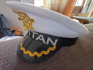 Gorra capitán: disfraz blanco y negro