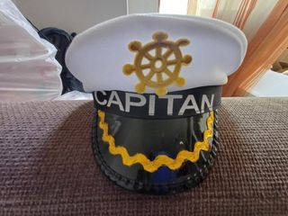 Gorra capitán: disfraz blanco y negro
