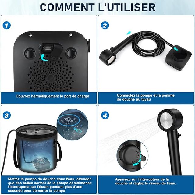 Bomba Agua Portátil Camping IPX8