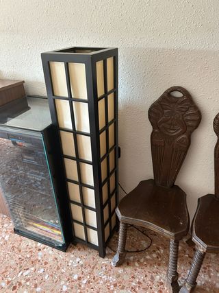 Lámpara pie japonesa - Madera y papel