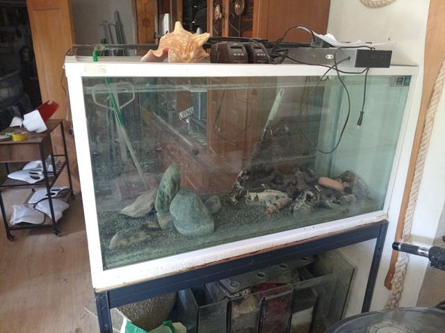 2 Acuarios 120x40x62 lxanxal  con sub mueble 300l