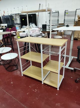 Estantería cocina - blanca y beige 40x134x90