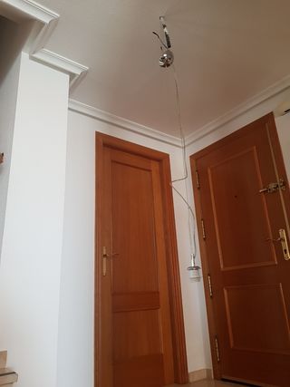 Lámpara colgante metal plata