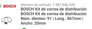 Correa Distribución Ford Mondeo MK4 1.9TD