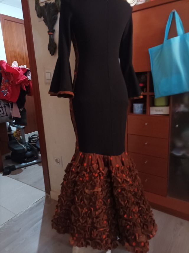Traje Flamenca Negro y Marrón