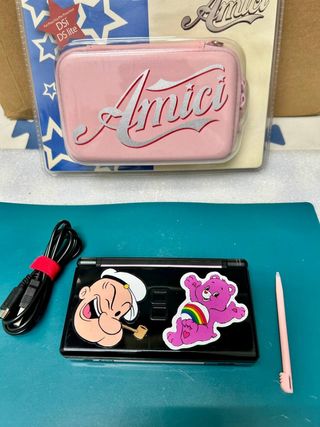Nintendo DS Lite rosa e nera + giochi