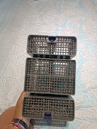 Cubertero lavavajillas gris