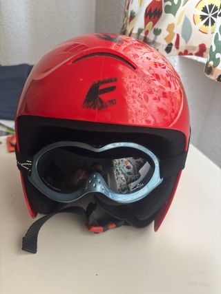 Casco nieve niño/a rojo