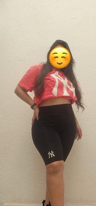 Conjunto NY Yankees: T-shirt y shorts, gorra