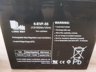 2 Baterías AGM 12V 55Ah