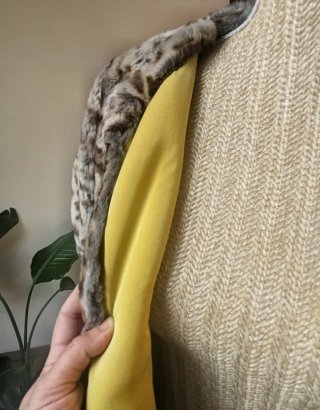 Abrigo de piel sintética estampado leopardo