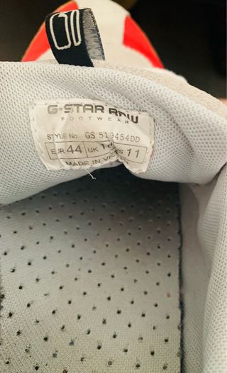 Zapatillas G-Star Raw Denim rojas, talla 44