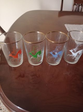 Vasos vintage multicolor (4 unidades)