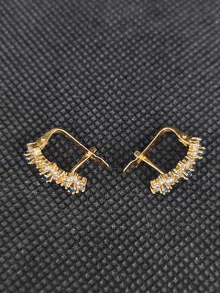 Pendientes oro 18k flores circonitas051-04-00373