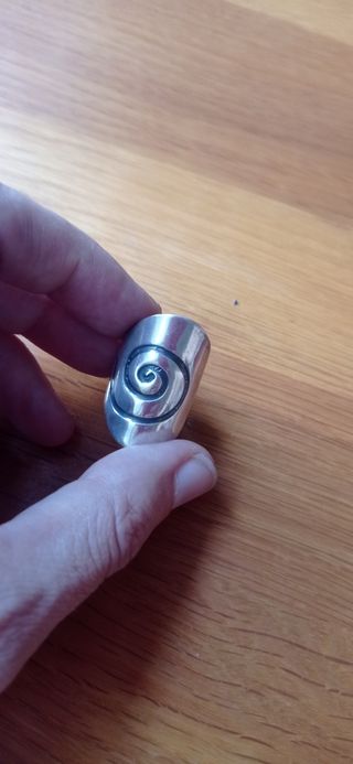 Anillo espiral grande ajustable