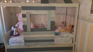 Cama infantil Cabaña de madera de Conforama