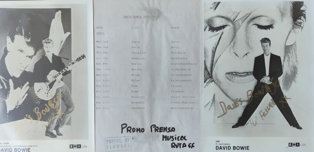 Fotos David Bowie con dedicatoria - 90s